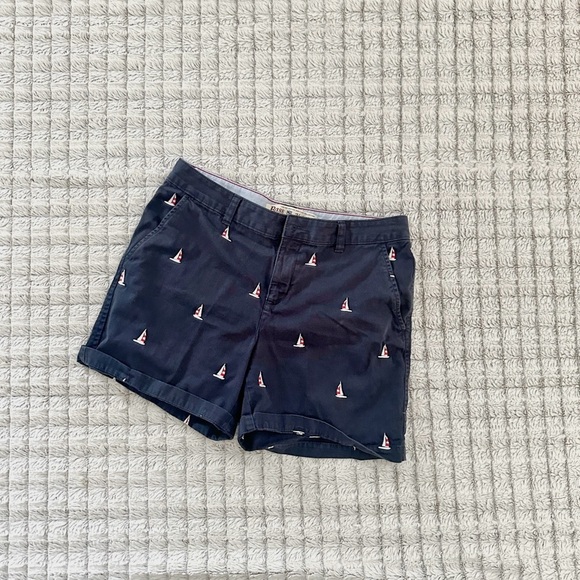 Bass Blue Bermuda Shorts Nautical Pattern - Picture 1 of 3